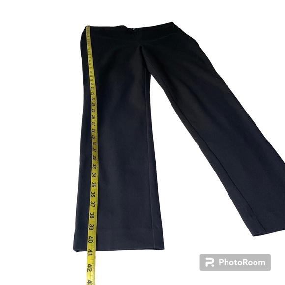 LANDS'END Women's Black Mid Rise Slim Leg Dress Pants - Picture 6 of 8